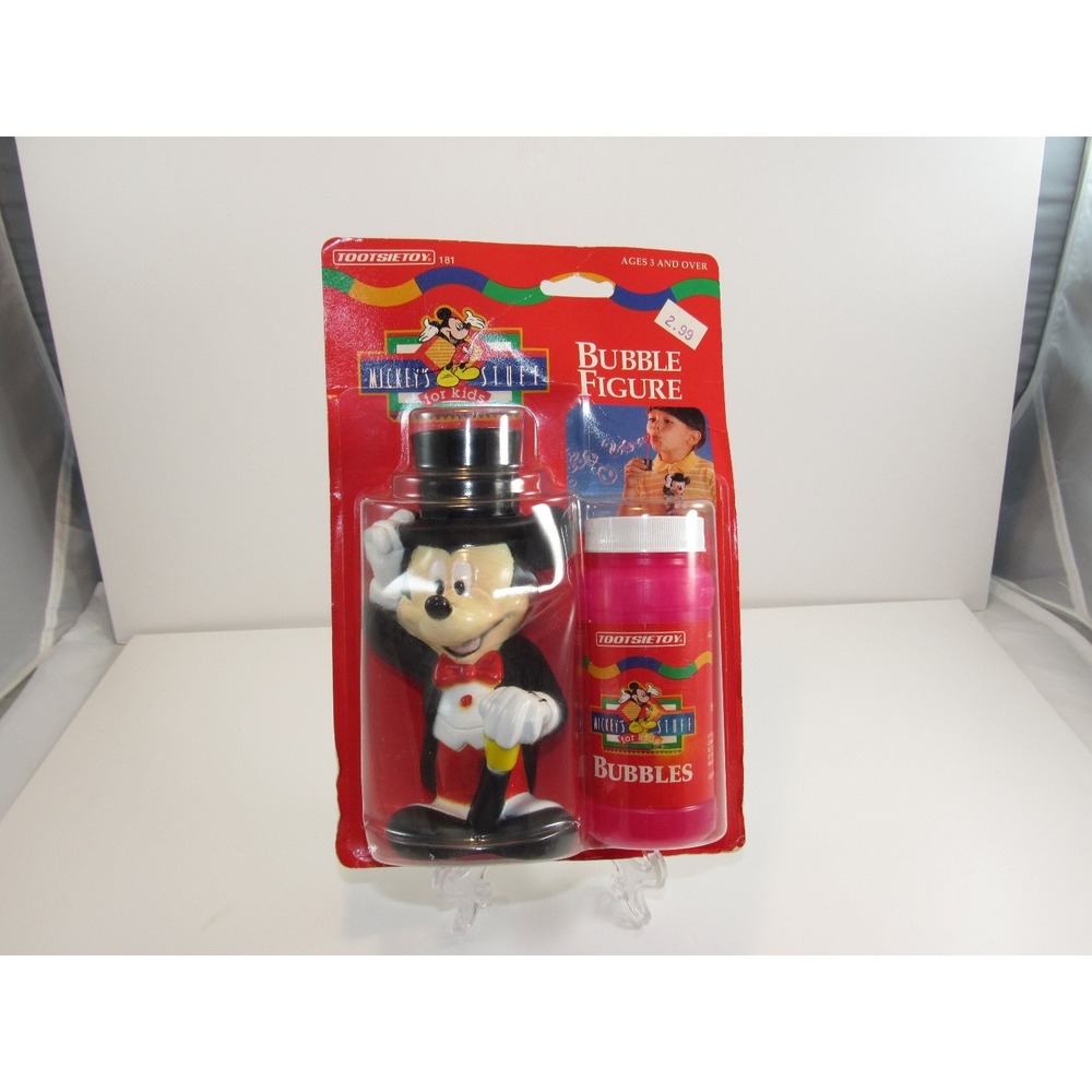 Tootsietoy Mickey Mouse Bubble Figure Toy Disney‎ 1995 with Bubbles